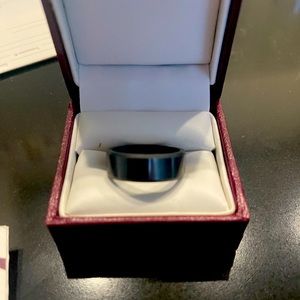 Men’s 8MM Elysium black diamond wedding band